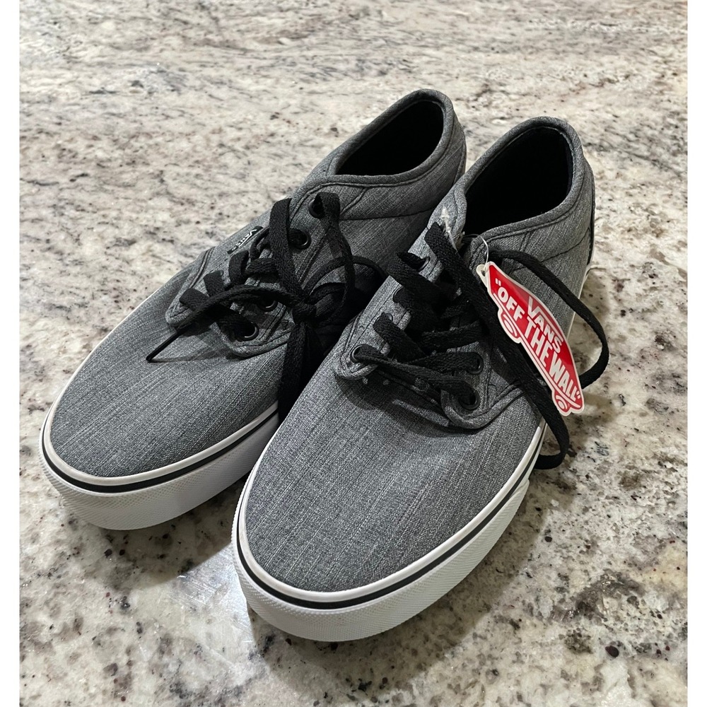 Vans‎ Atwood Low Gray Chambray Skate Shoes Mens 9.0 VN000TUY721356